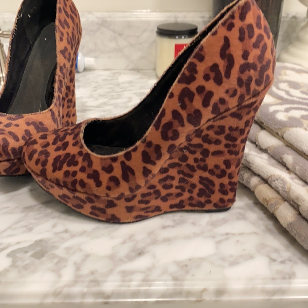 Leopard wedge heels - Picture 2 of 4